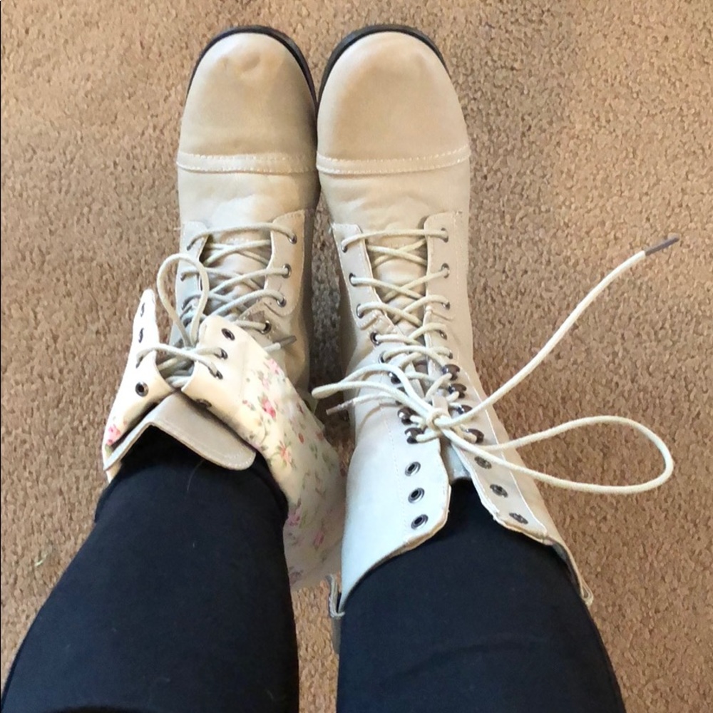 Girly combat boots